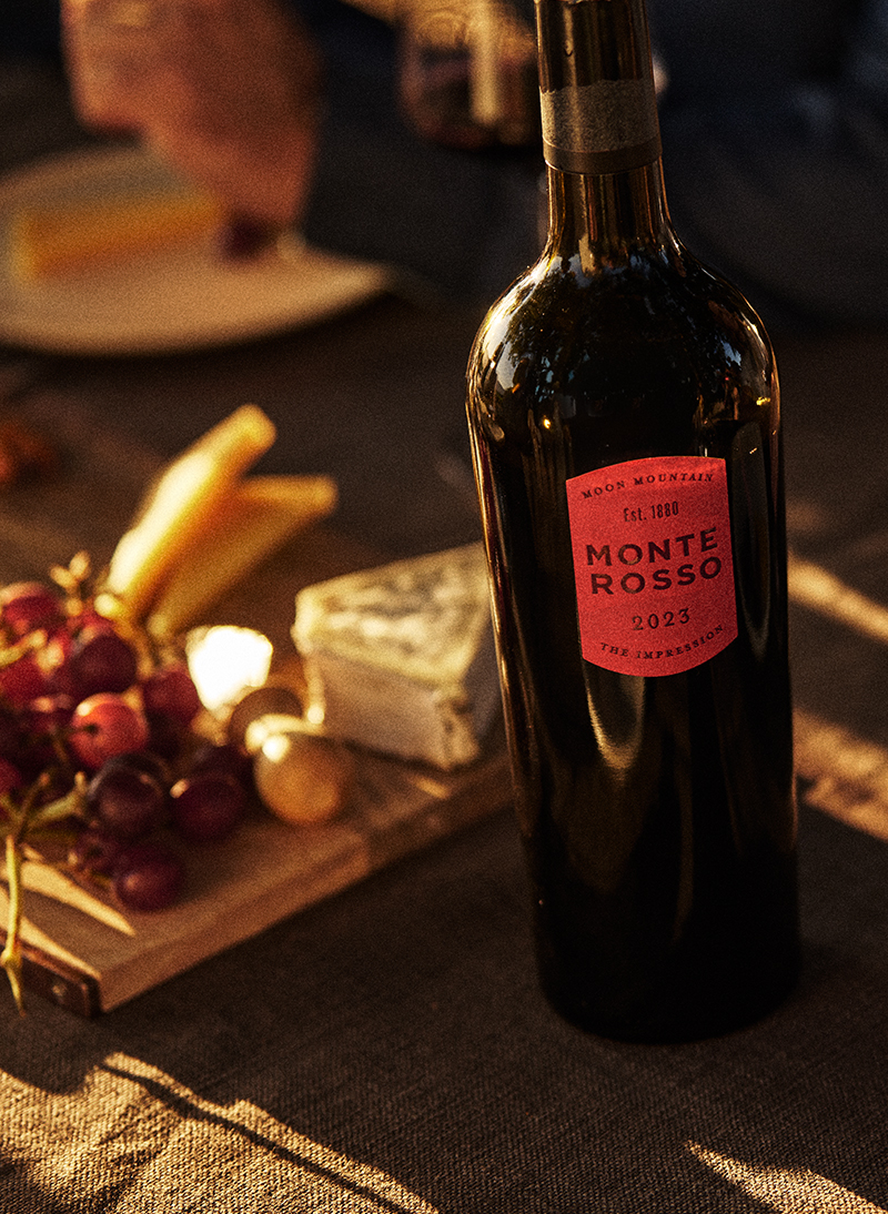 Bottle of Impression wine on table