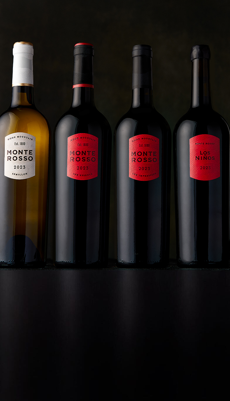 Lineup of Monte Rosso wines
